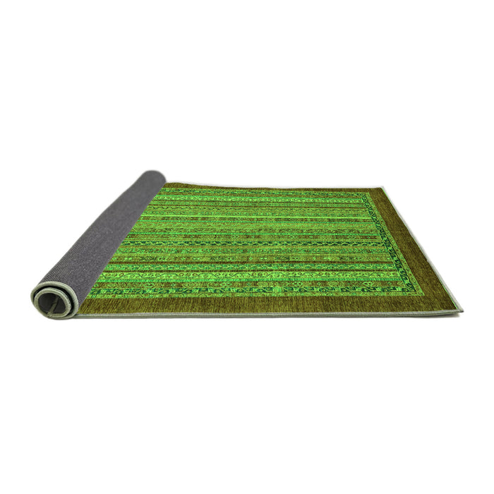 Sideview of Abstract Green Modern Rug, abs2890grn