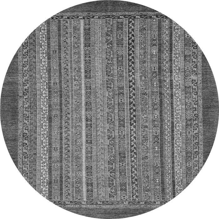 Round Abstract Gray Modern Rug, abs2890gry