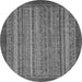 Round Abstract Gray Modern Rug, abs2890gry