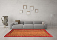 Machine Washable Abstract Orange Modern Rug, wshabs2890org