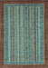 Abstract Light Blue Modern Rug, abs2890lblu