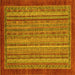 Square Abstract Yellow Modern Rug, abs2890yw