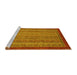 Sideview of Machine Washable Abstract Yellow Modern Rug, wshabs2890yw