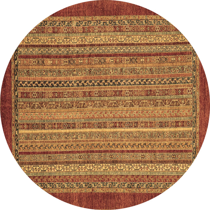 Round Machine Washable Abstract Brown Modern Rug, wshabs2890brn
