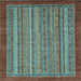 Square Machine Washable Abstract Light Blue Modern Rug, wshabs2890lblu