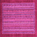 Square Abstract Pink Modern Rug, abs2890pnk