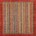 Square Abstract Red Modern Rug, abs2890