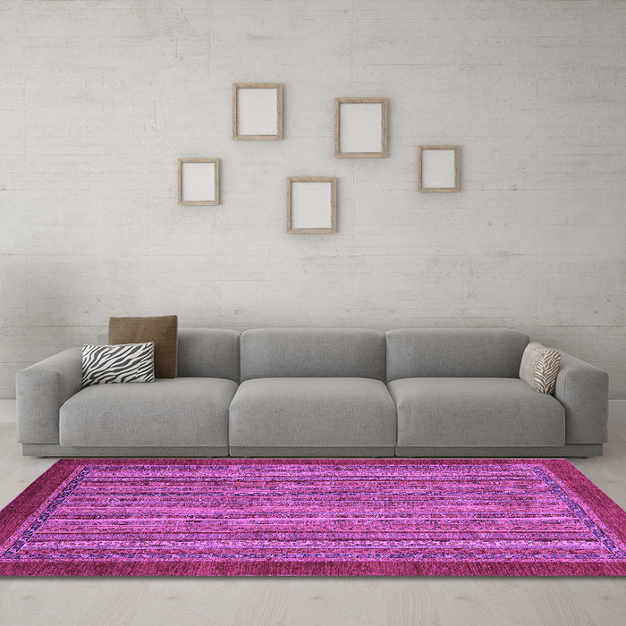 Machine Washable Abstract Purple Modern Area Rugs in a Living Room, wshabs2890pur
