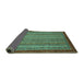 Sideview of Abstract Turquoise Modern Rug, abs2890turq