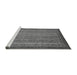 Sideview of Machine Washable Abstract Gray Modern Rug, wshabs2890gry