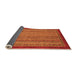 Sideview of Abstract Orange Modern Rug, abs2890org