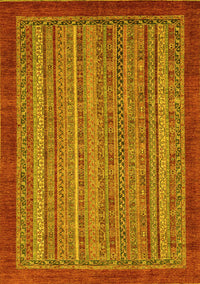 Abstract Yellow Modern Rug, abs2890yw