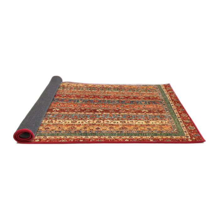 Sideview of Abstract Red Modern Rug, abs2891