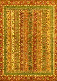 Abstract Yellow Modern Rug, abs2891yw