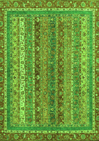 Abstract Green Modern Rug, abs2891grn