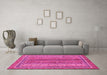 Machine Washable Abstract Pink Modern Rug in a Living Room, wshabs2891pnk