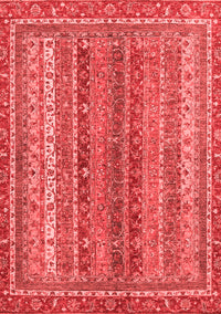 Abstract Red Modern Rug, abs2891red