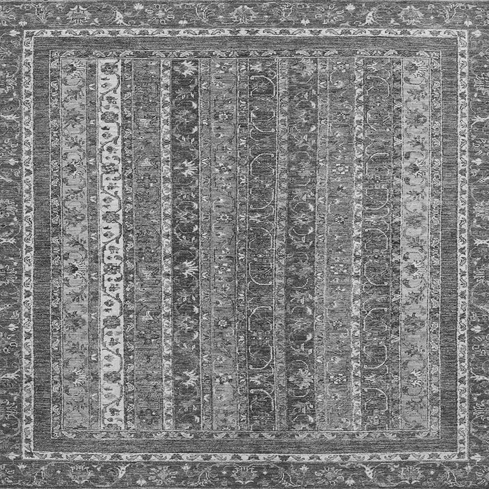 Square Abstract Gray Modern Rug, abs2891gry