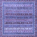 Square Abstract Blue Modern Rug, abs2891blu