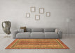 Machine Washable Abstract Brown Modern Rug in a Living Room,, wshabs2891brn