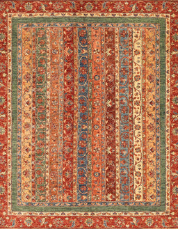 Abstract Red Modern Rug, abs2891