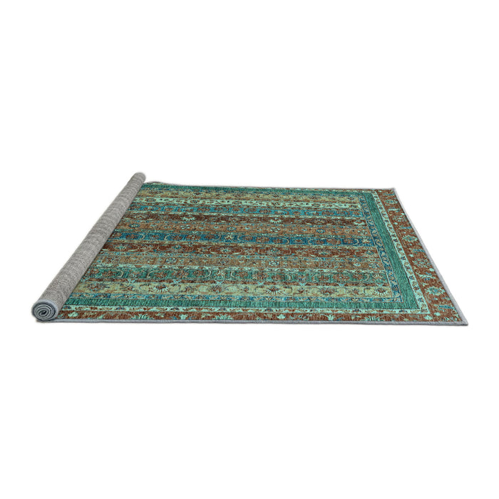 Sideview of Machine Washable Abstract Light Blue Modern Rug, wshabs2891lblu