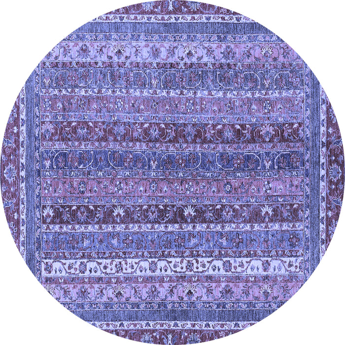 Round Machine Washable Abstract Blue Modern Rug, wshabs2891blu