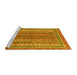 Sideview of Machine Washable Abstract Yellow Modern Rug, wshabs2891yw