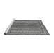 Sideview of Machine Washable Abstract Gray Modern Rug, wshabs2891gry