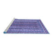 Sideview of Machine Washable Abstract Blue Modern Rug, wshabs2891blu