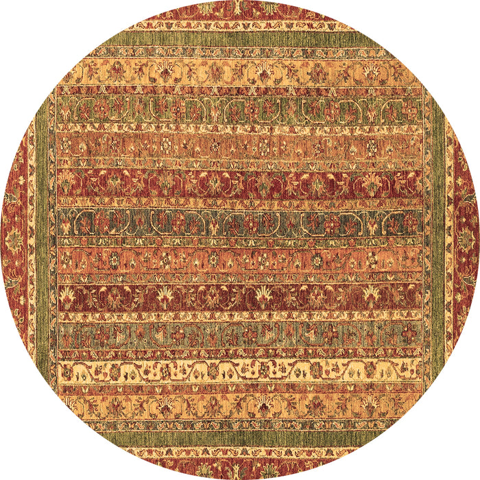 Round Machine Washable Abstract Brown Modern Rug, wshabs2891brn