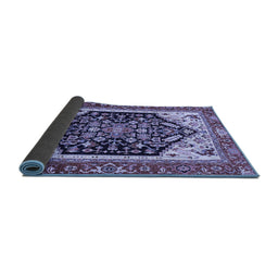 Sideview of Abstract Blue Modern Rug, abs2892blu