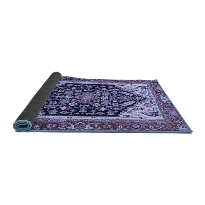Sideview of Abstract Blue Modern Rug, abs2892blu