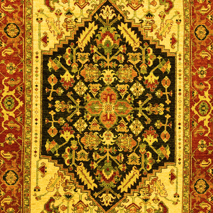 Machine Washable Abstract Yellow Modern Rug, wshabs2892yw