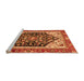 Sideview of Machine Washable Abstract Orange Modern Area Rugs, wshabs2892org