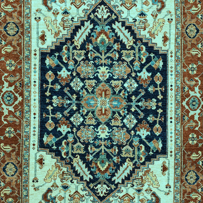 Abstract Light Blue Modern Rug, abs2892lblu