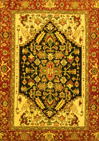 Abstract Yellow Modern Rug, abs2892yw