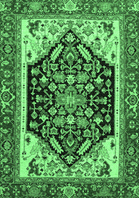 Abstract Emerald Green Modern Rug, abs2892emgrn