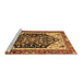 Sideview of Machine Washable Abstract Brown Modern Rug, wshabs2892brn