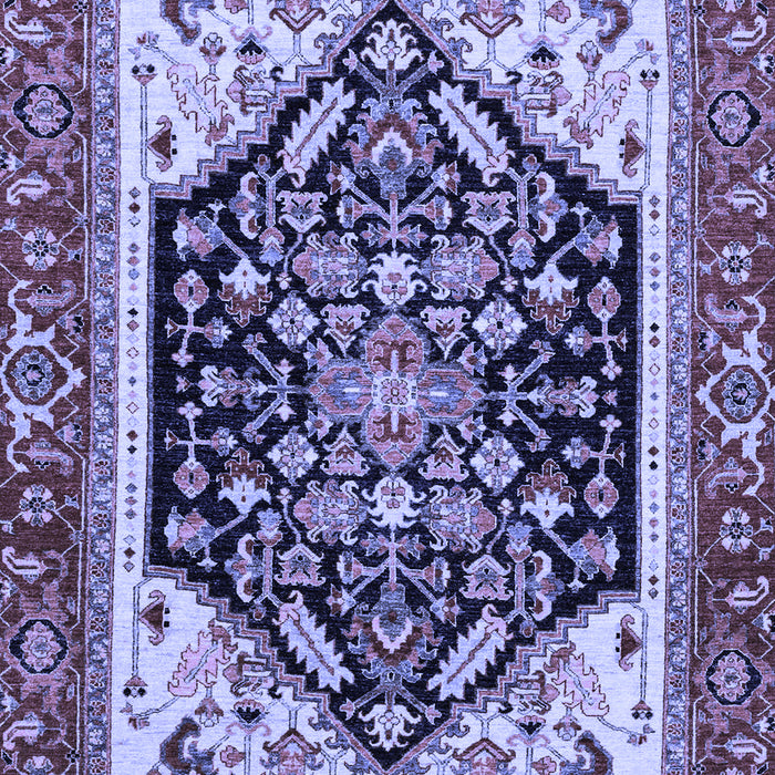 Machine Washable Abstract Blue Modern Rug, wshabs2892blu