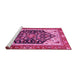 Sideview of Machine Washable Abstract Pink Modern Rug, wshabs2892pnk