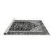 Sideview of Machine Washable Abstract Gray Modern Rug, wshabs2892gry