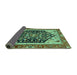 Sideview of Abstract Turquoise Modern Rug, abs2892turq