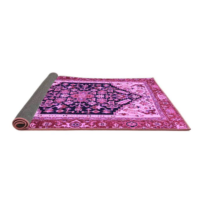 Sideview of Abstract Purple Modern Rug, abs2892pur