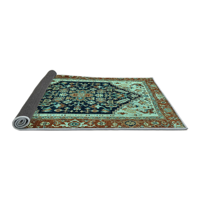 Sideview of Abstract Light Blue Modern Rug, abs2892lblu