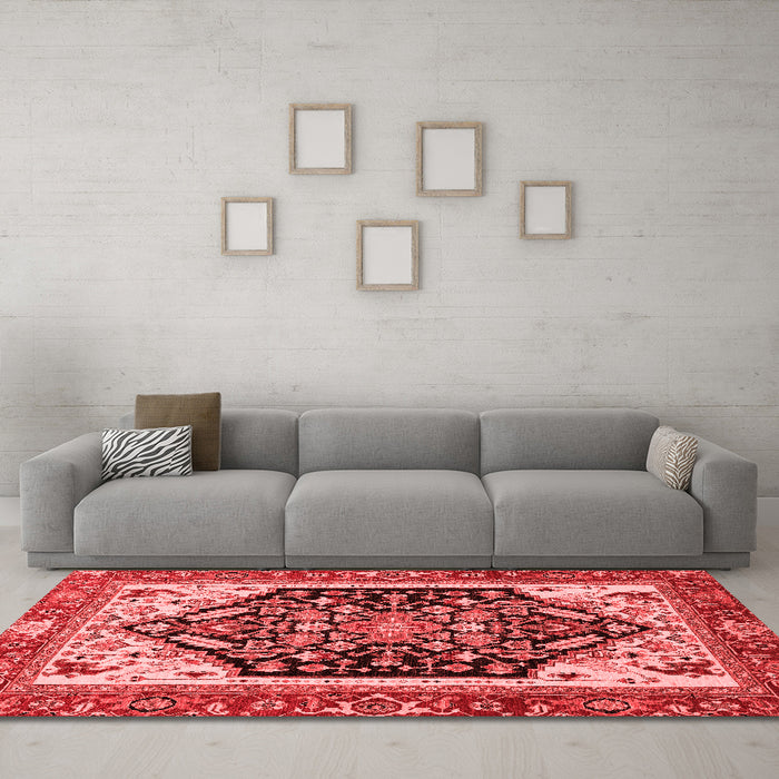 Modern Red Washable Rugs