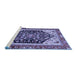 Sideview of Machine Washable Abstract Blue Modern Rug, wshabs2892blu