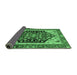 Sideview of Abstract Emerald Green Modern Rug, abs2892emgrn