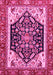 Machine Washable Abstract Pink Modern Rug, wshabs2892pnk