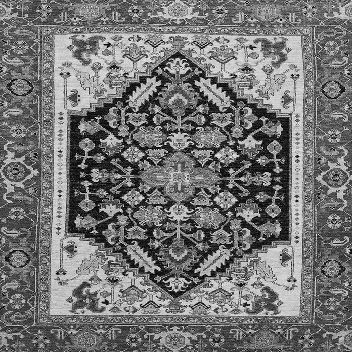 Square Machine Washable Abstract Gray Modern Rug, wshabs2892gry